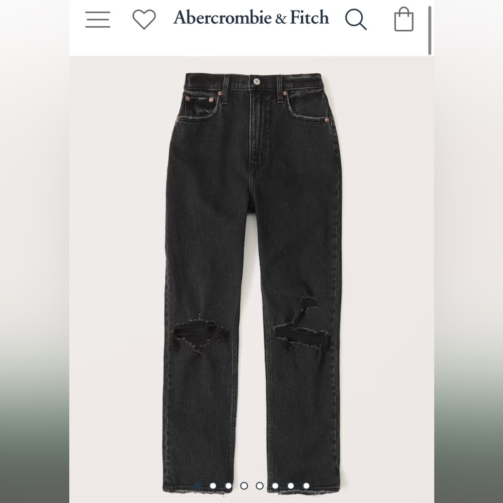 Abercrombie Ultra High Rise Ankle Straight Jeans